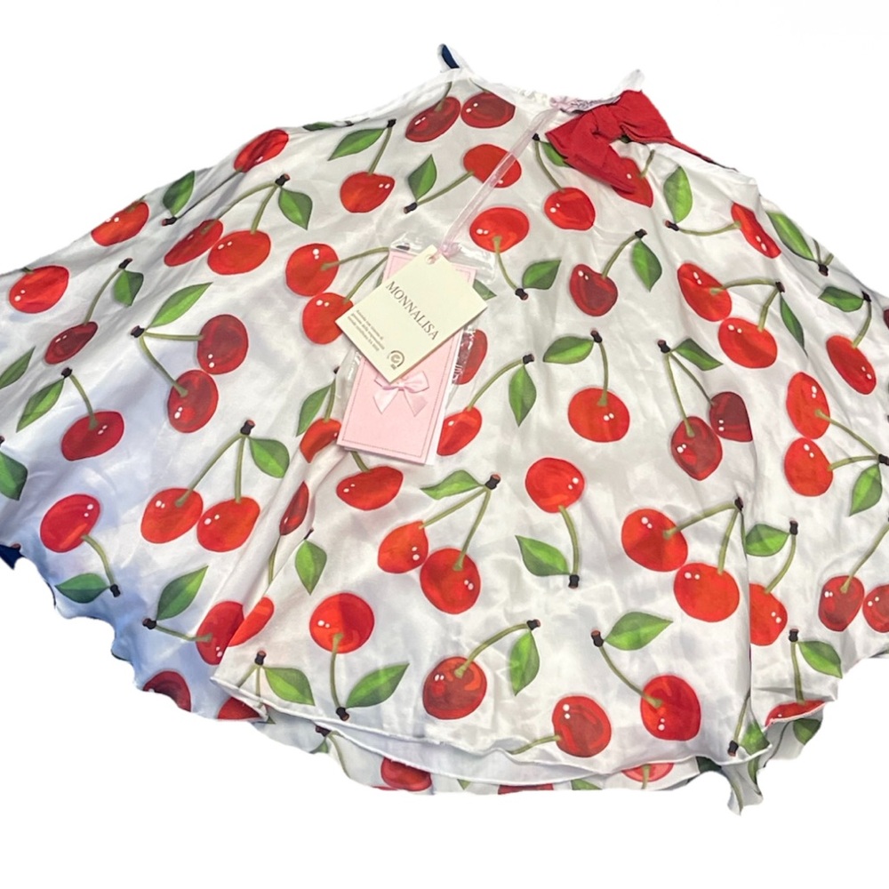 Monnalisa Cherry Print Dress 12mths